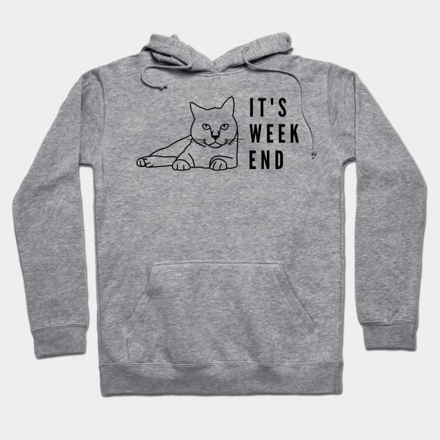 A cat is resting Hoodie by Cute Tees Kawaii